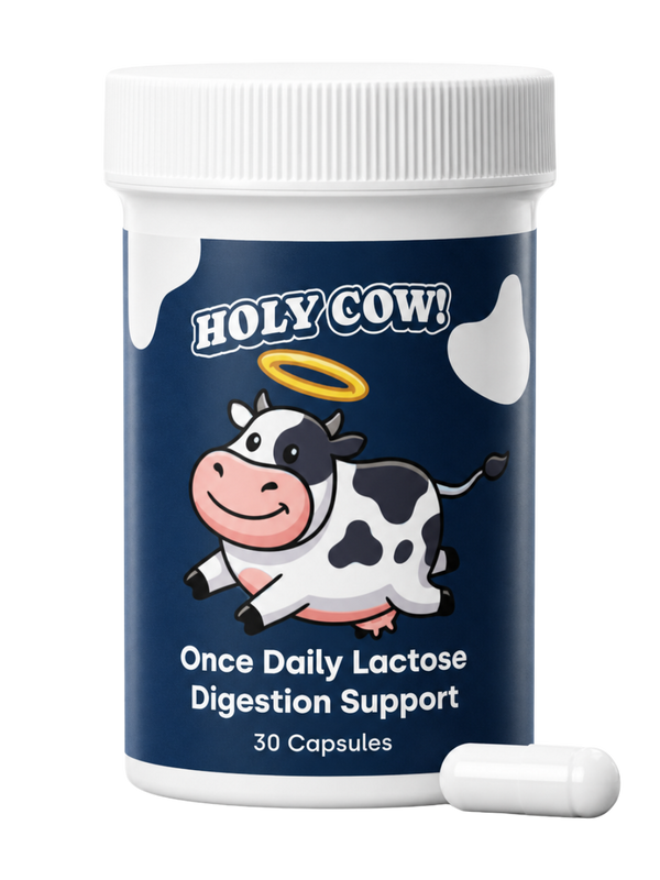 Holy Cow! Once-Daily Lactose Intolerance Pill