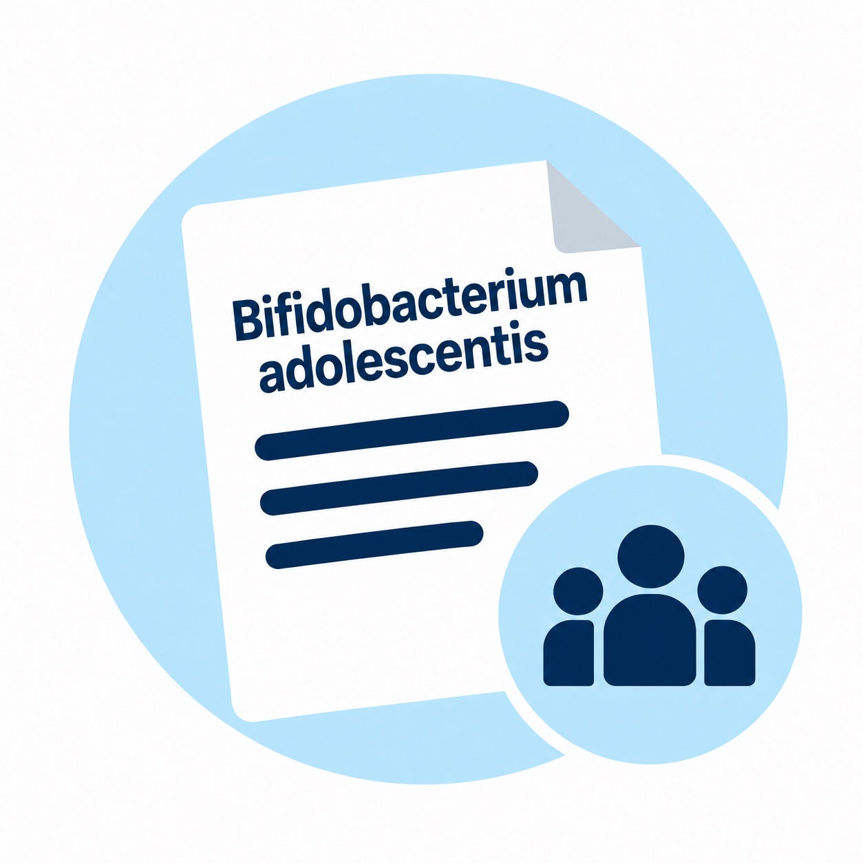 Bifidobacterium adolescentis research paper with a group of people